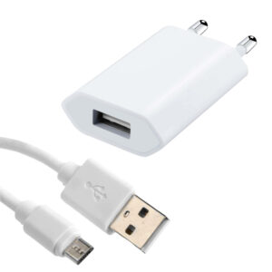 Chargeur USB compact 1A avec câble micro-USB